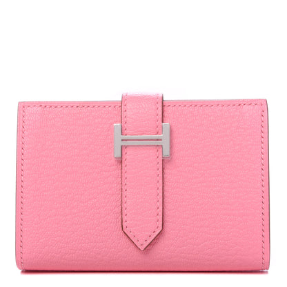 Hermes Chevre Mysore Mini Bearn Wallet Rose Confetti 1 of 7
