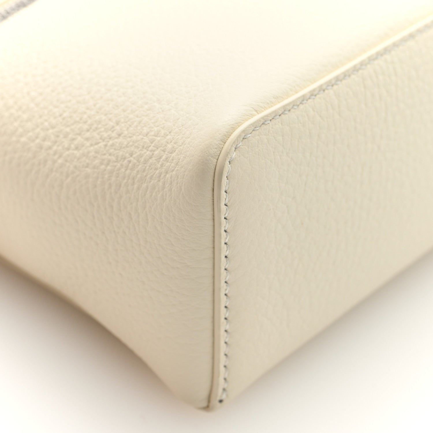 Loro Piana Grained Calfskin L19 Extra Pocket Pouch Whisper White 8 of 10