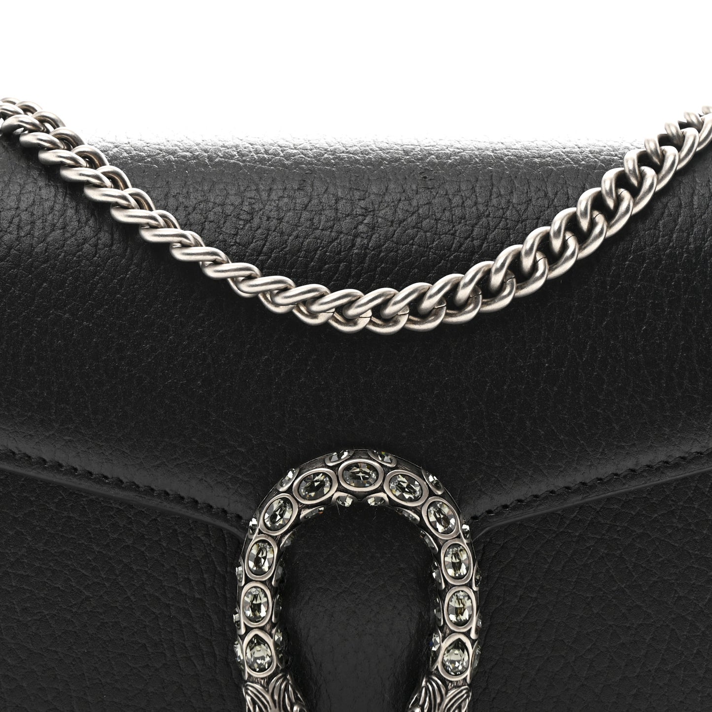 Calfskin Mini Dionysus Chain Wallet Black