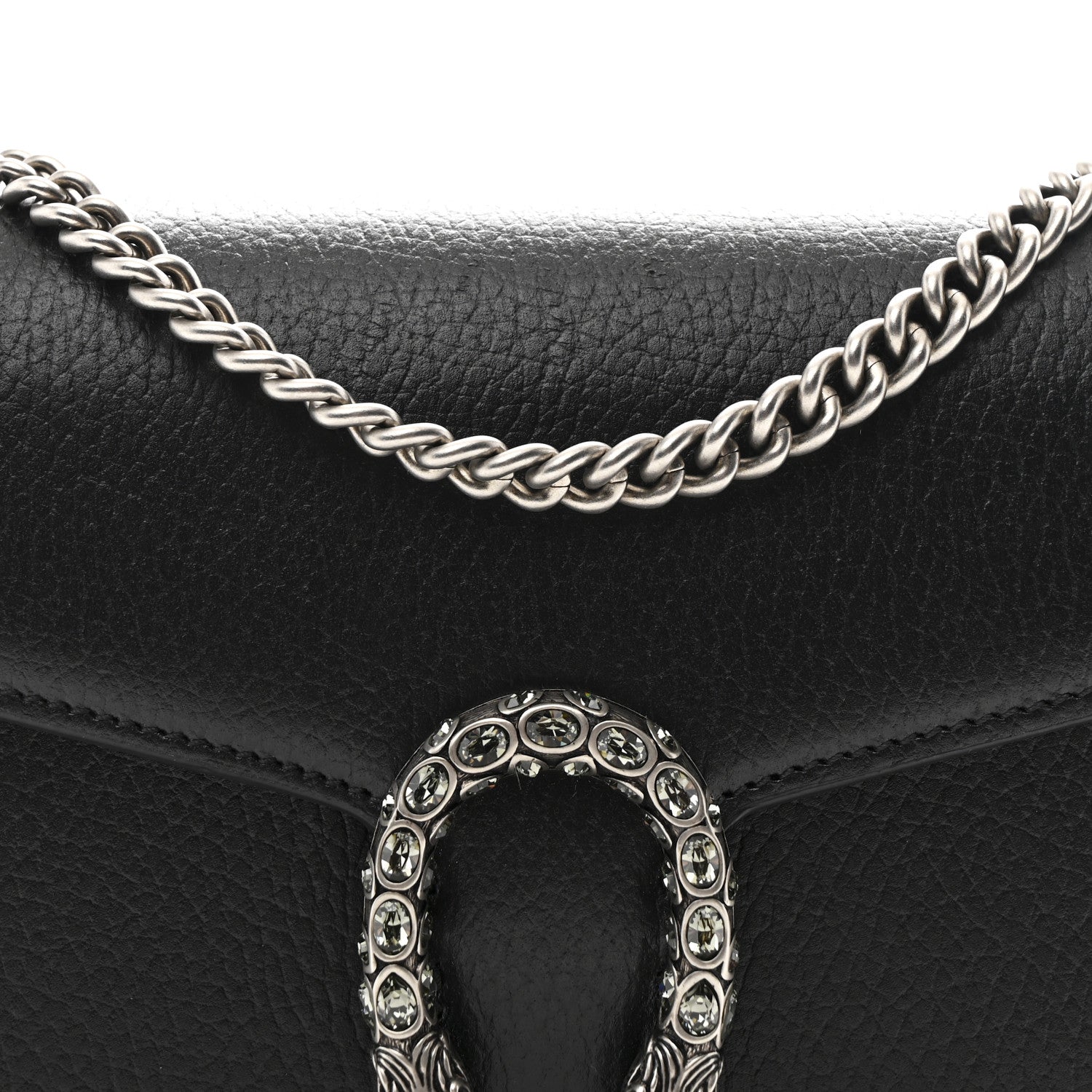 Gucci Calfskin Mini Dionysus Chain Wallet Black 10 of 12