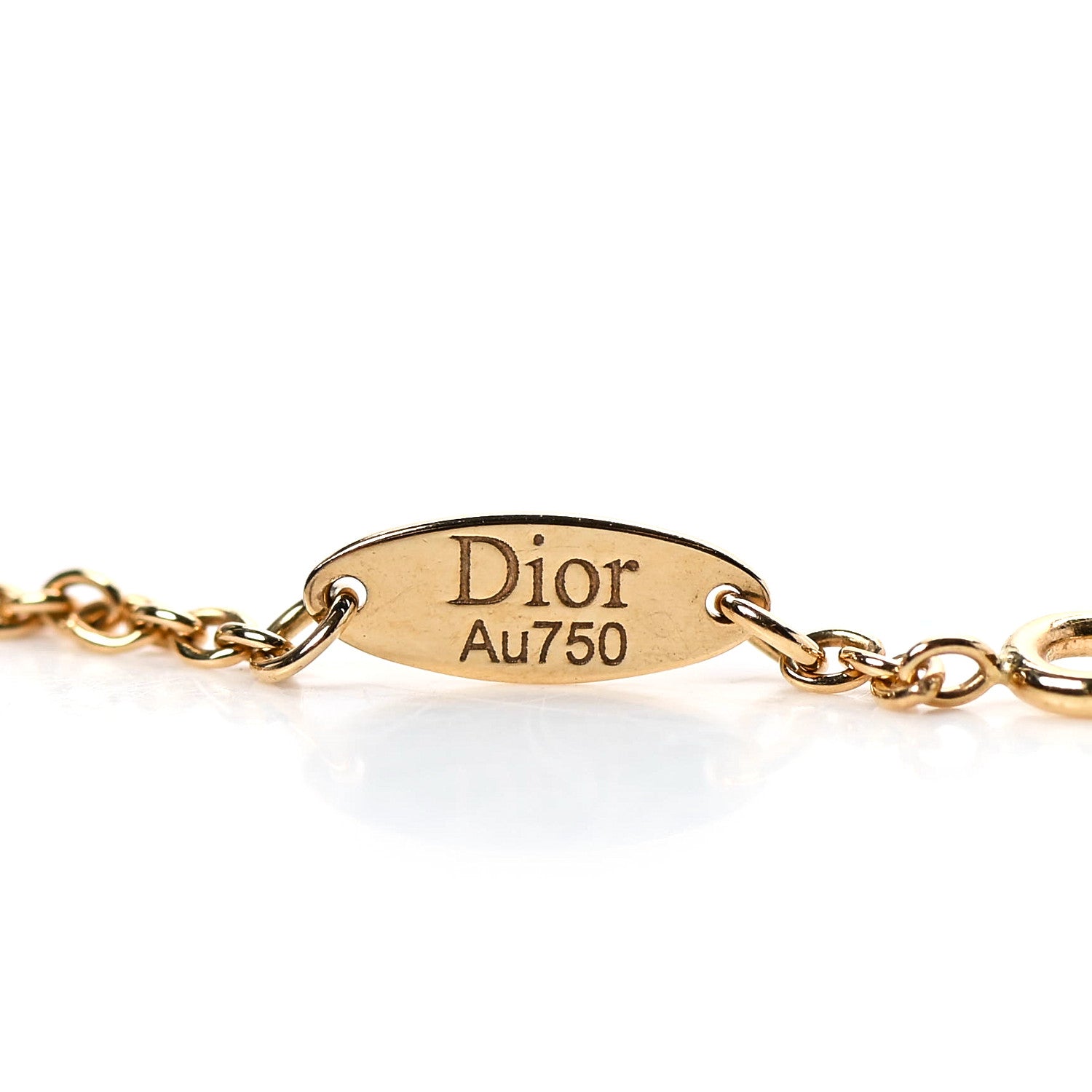 Christian Dior 18K Yellow Gold Diamond Mother of Pearl Rose Des Vents 3-Station Necklace 5 of 8