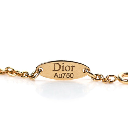 Christian Dior 18K Yellow Gold Diamond Mother of Pearl Rose Des Vents 3-Station Necklace 5 of 8
