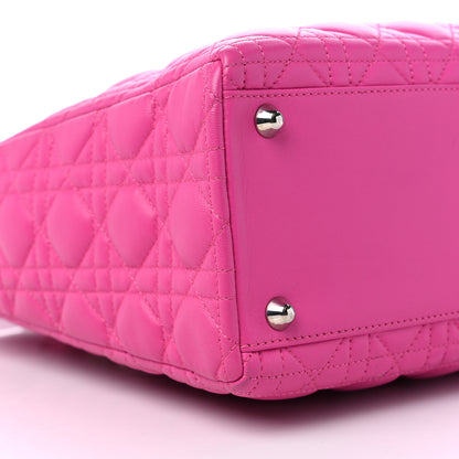 Christian Dior Lambskin Cannage Large Lady Dior Fuchsia 8 of 14