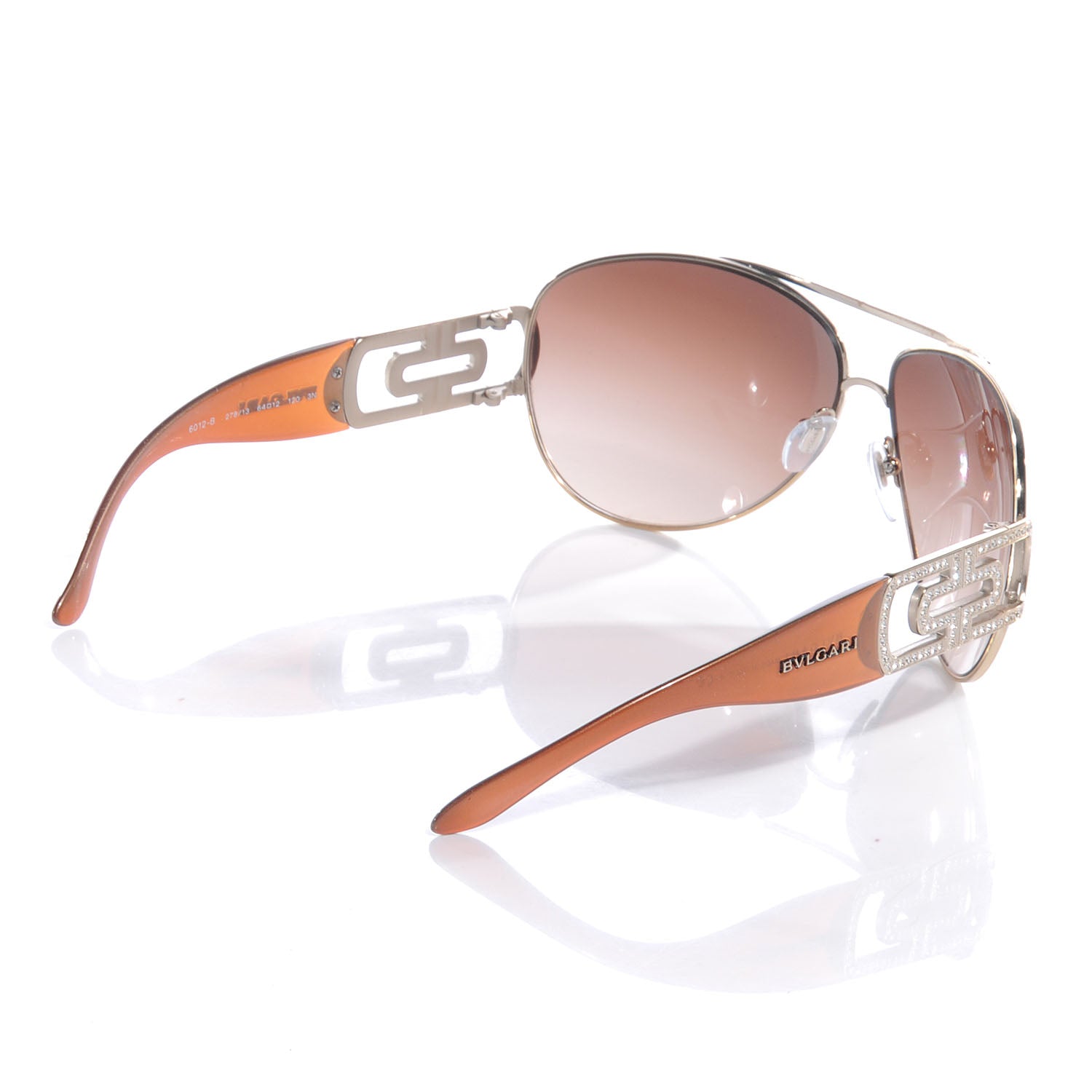 Bulgari BVLGARI Sunglasses Copper Frame Brown Gradient Lens 6012-B 2 of 6