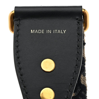 Christian Dior Oblique Studded Shoulder Strap Blue 4 of 5