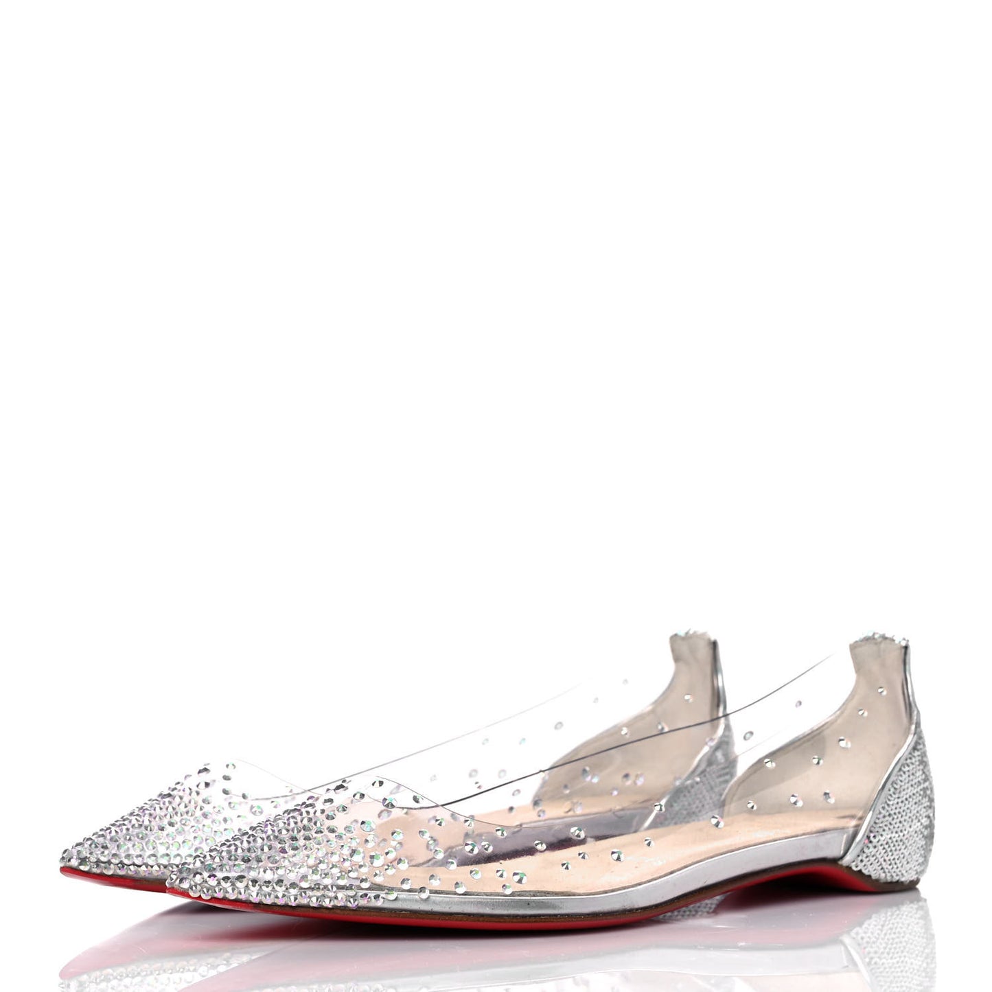 PVC Paill Hotfix Degrastrass Flats 37 Silver