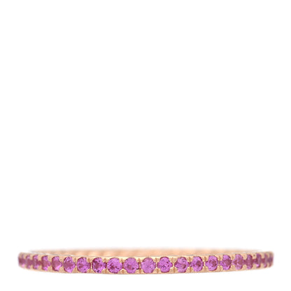 David Yurman 18K Rose Gold Pink Sapphire 1.85mm Eden Eternity Band Ring 66 11.5 3 of 4