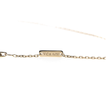 Van Cleef & Arpels 18K Yellow Gold Mother of Pearl Vintage Alhambra Pendant Necklace 6 of 6