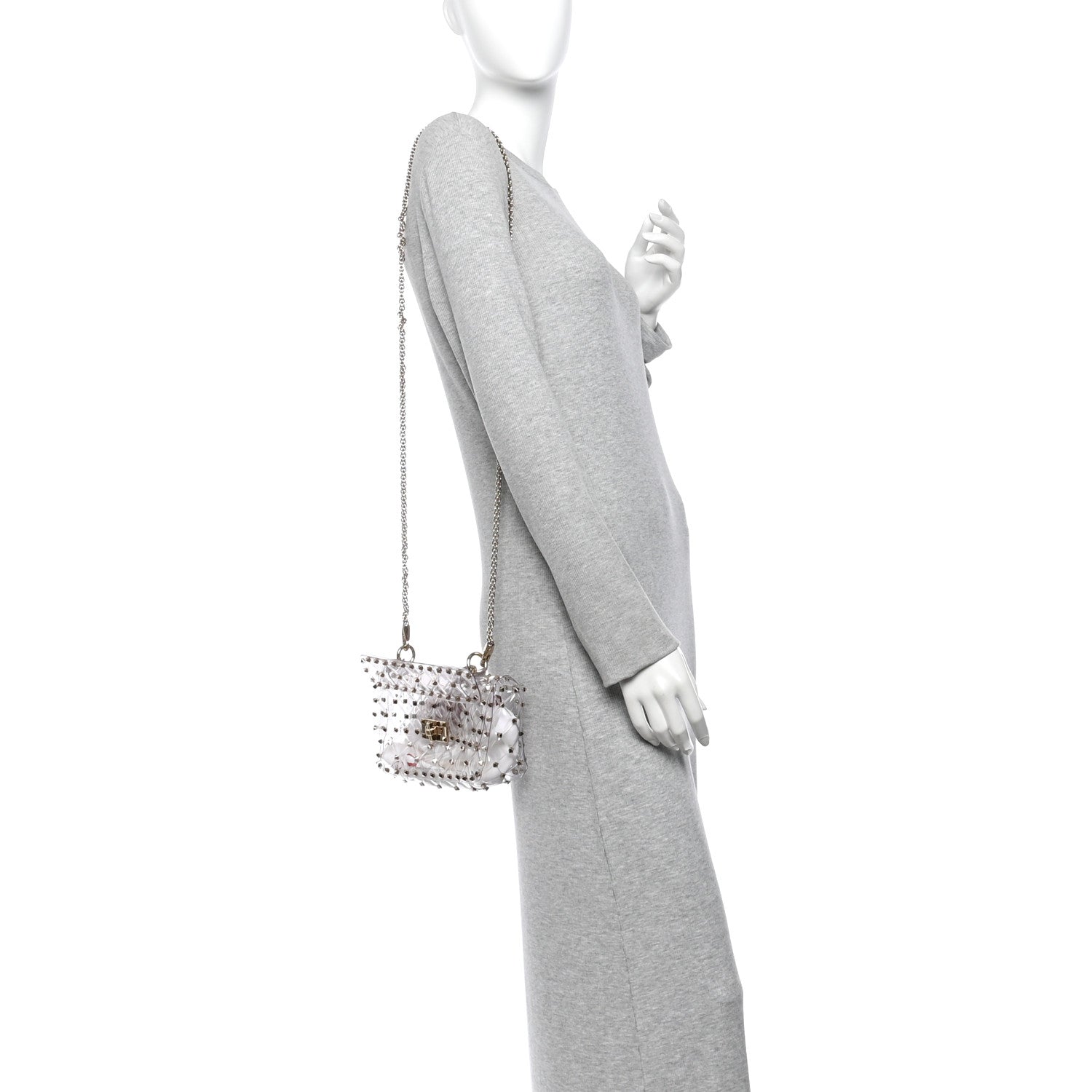 Valentino Garavani PVC Small Rockstud Spike Shoulder Bag 2 of 10