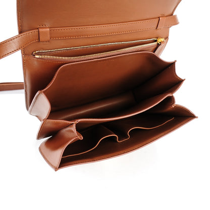 Celine Smooth Calfskin Medium Classic Box Flap Bag Chestnut 5 of 9