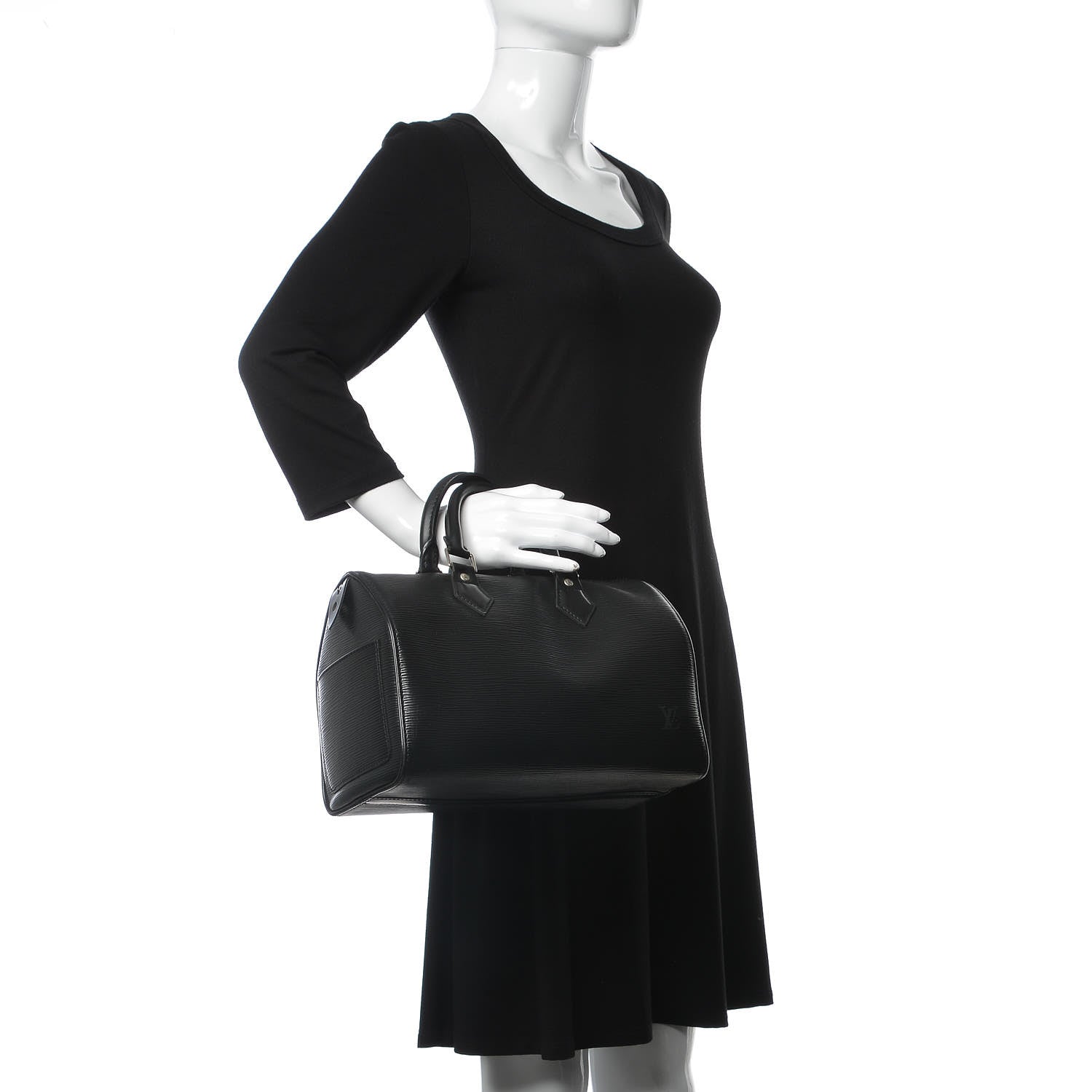 Louis Vuitton Epi Speedy 30 Black 2 of 12