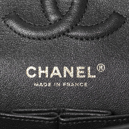 Chanel Caviar Chevron Quilted Small Double Flap Navy Blue 6 of 10