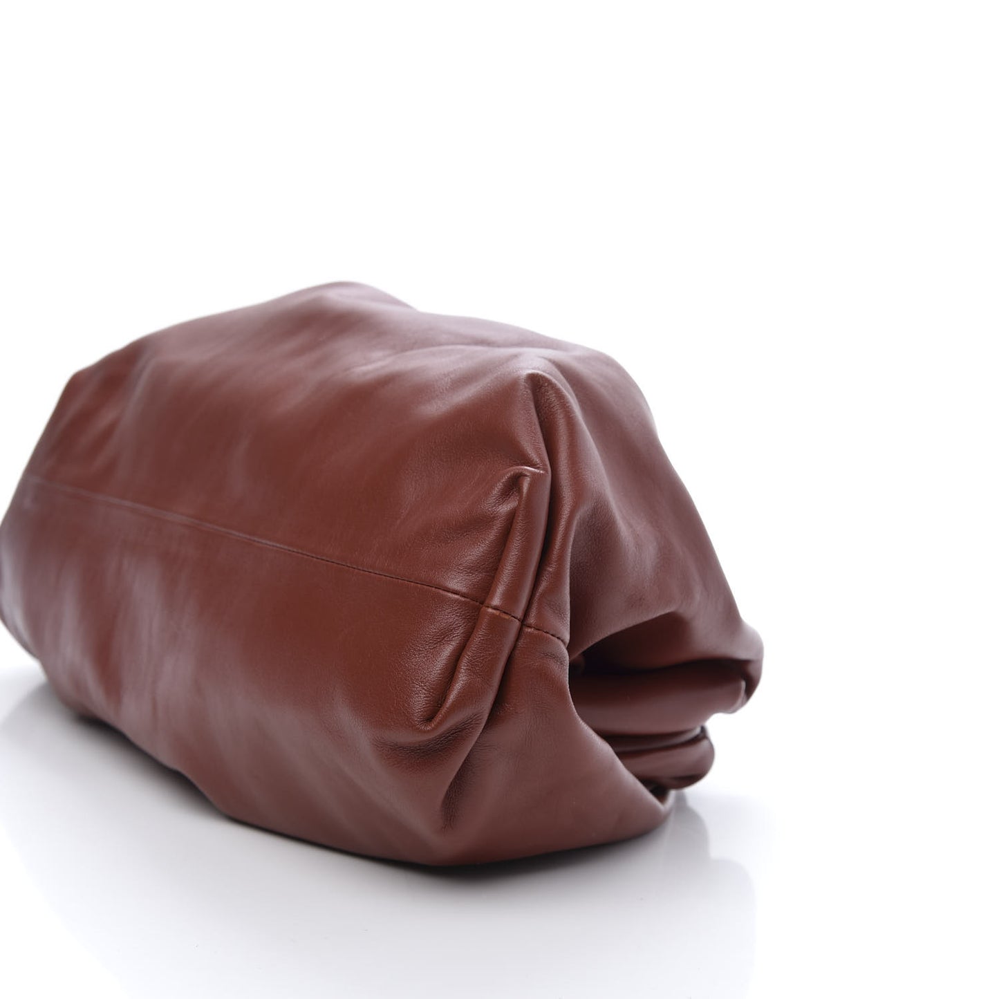 Smooth Butter Calf The Pouch Oversized Clutch Rust