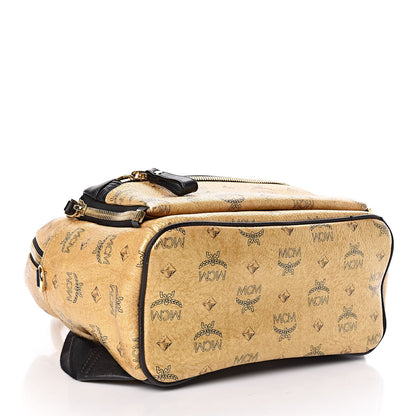 MCM Metallic Visetos Studded Small Dual Stark Backpack Gold 4 of 12