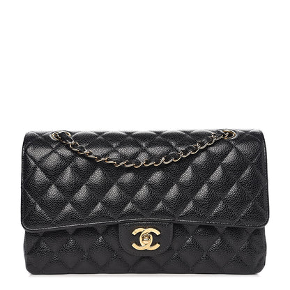 Chanel Caviar Quilted Medium Double Flap Black 1 of 14