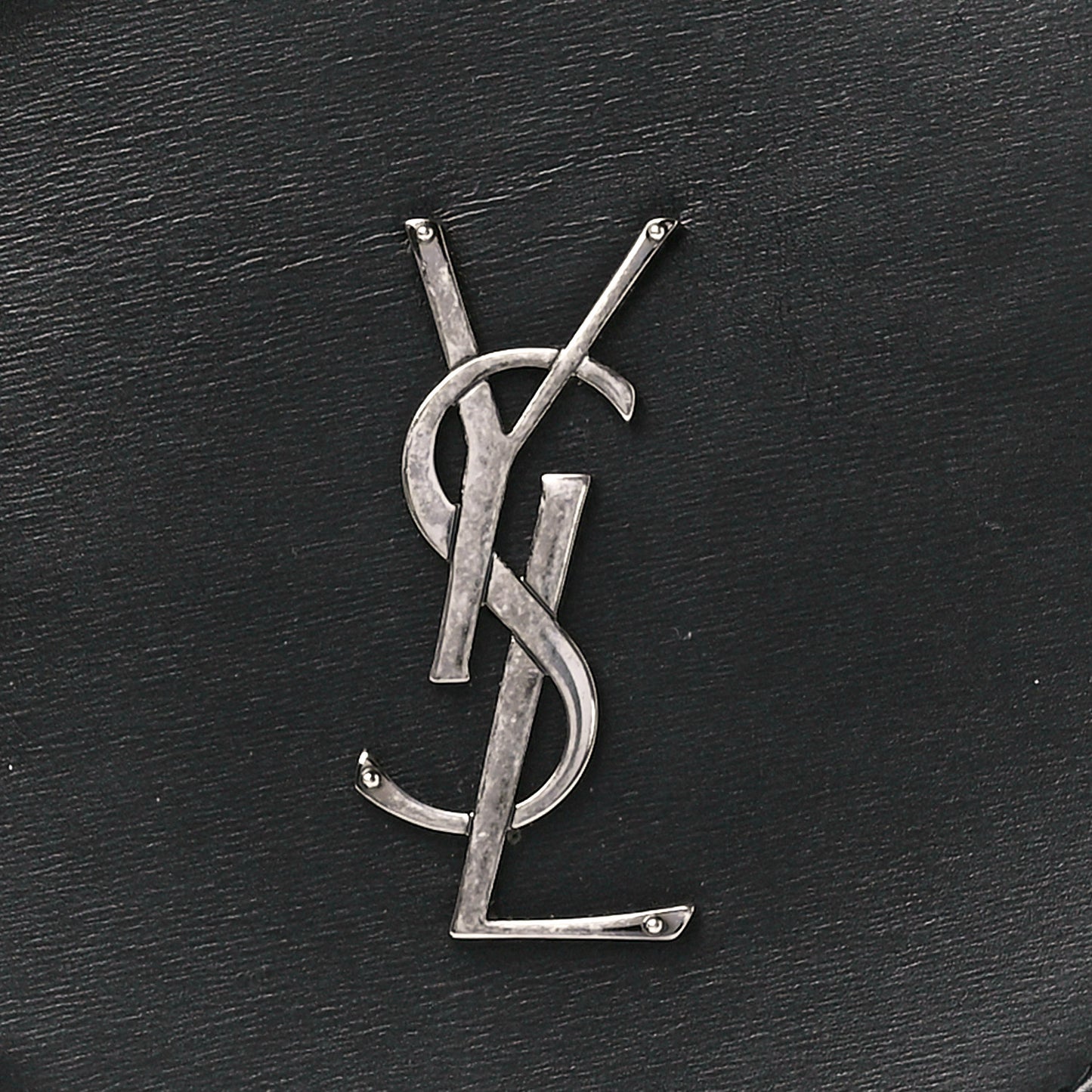 Calfskin Heart Monogram Crossbody Black
