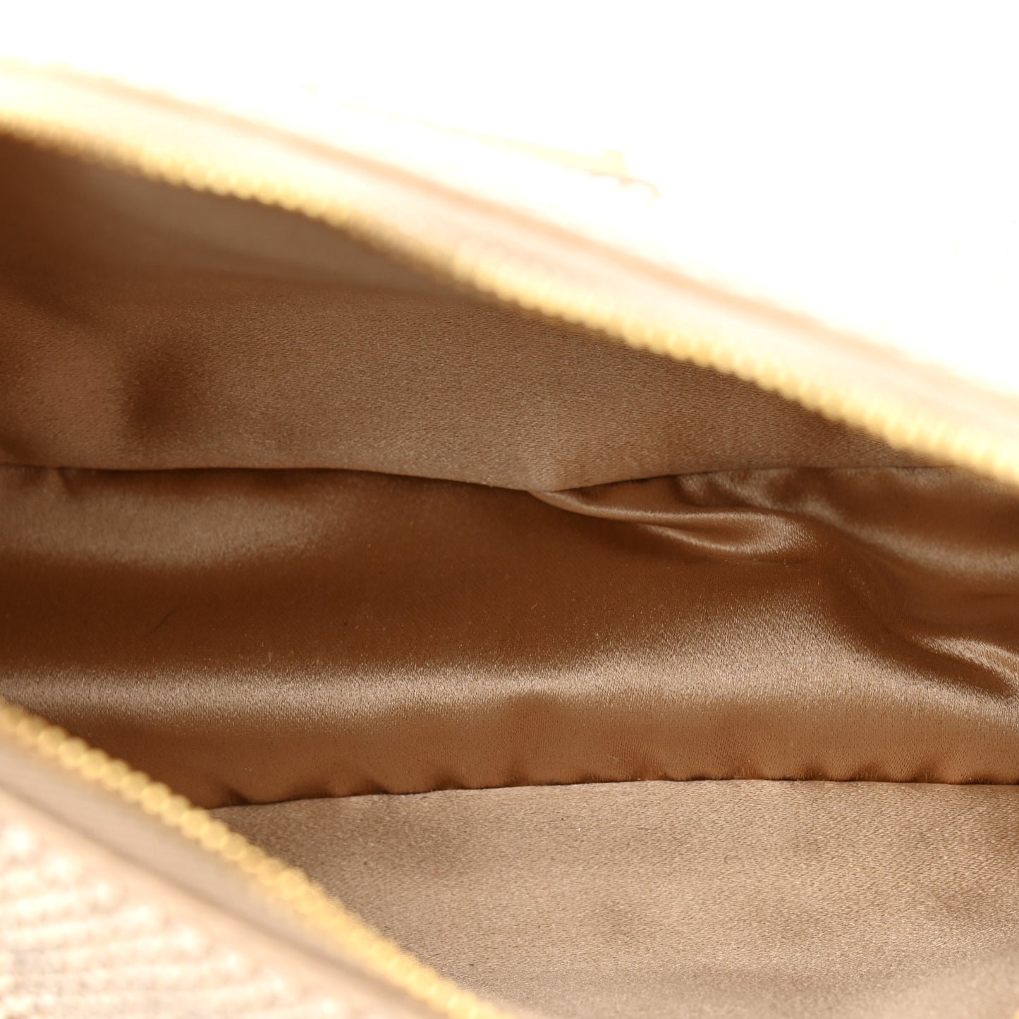 Satin Crystal Mini Re-Edition 2000 Bag Sabbia