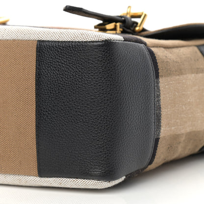 Burberry Canvas Mega Check Small Baildon Messenger Bag Black 10 of 10