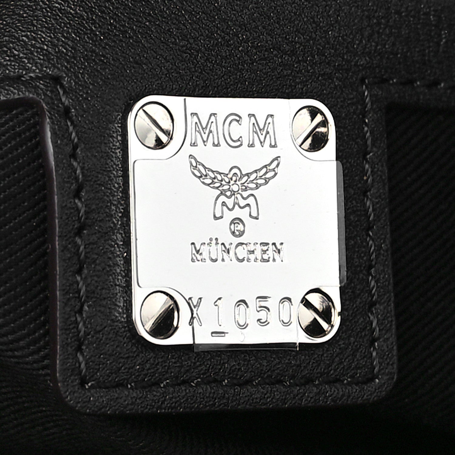 MCM Calfskin Ottomar Monogram Essential Boston Bag Black 6 of 8