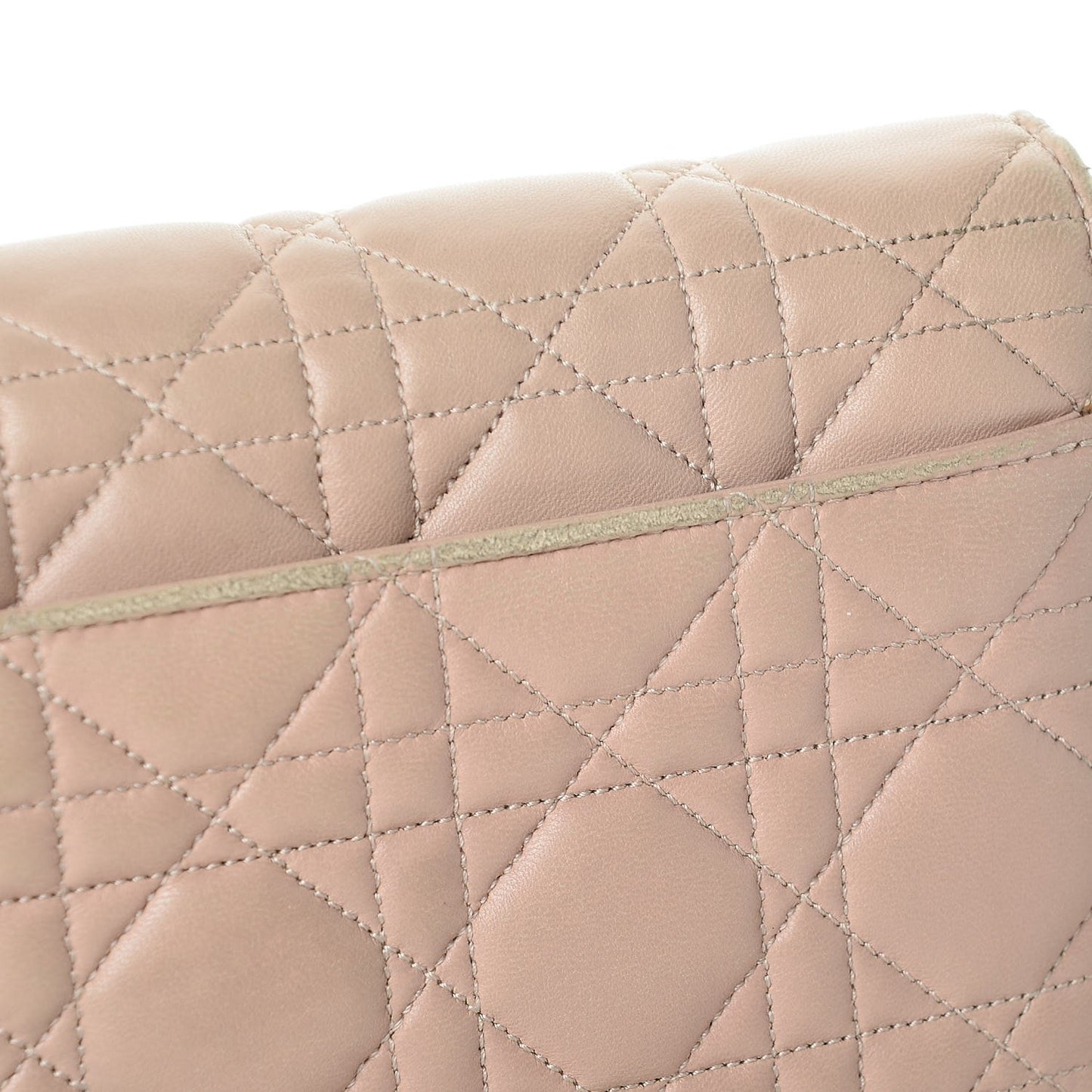 Lambskin Cannage Miss Dior Promenade Pouch Beige