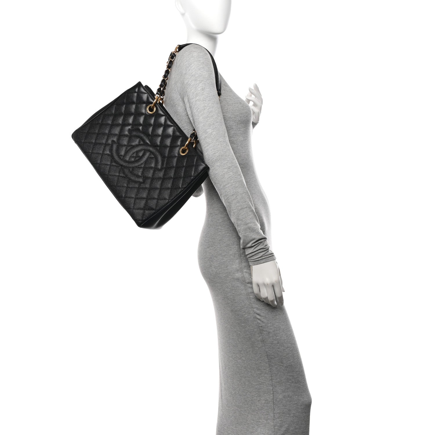 Chanel Caviar Quilted Grand Shopping Tote GST Black 2 of 13