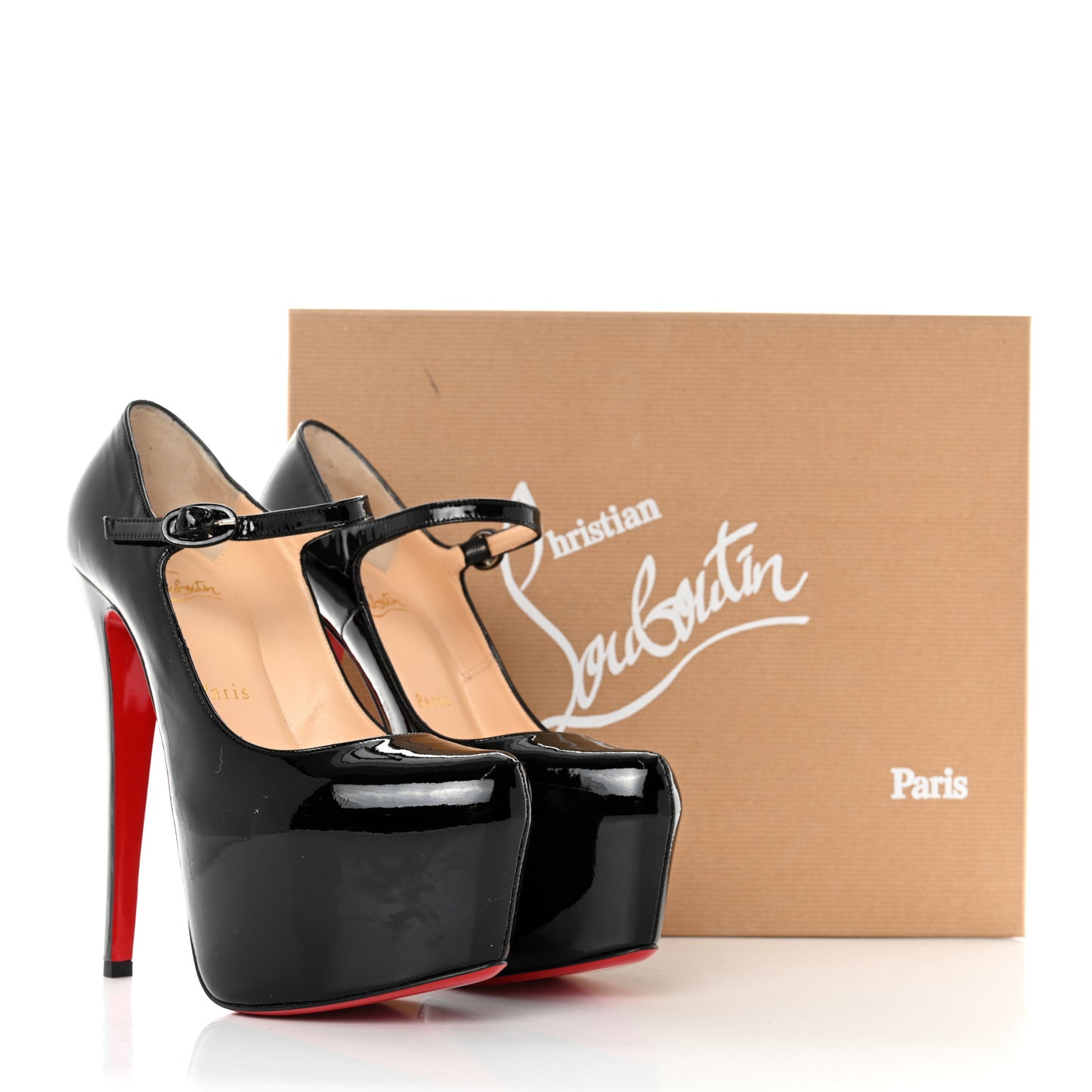 Patent Calfskin Lady Daf 160 Pumps 36.5 Black