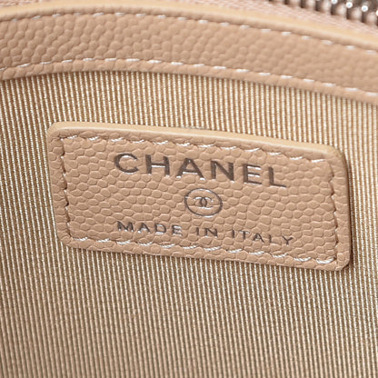 Chanel Caviar Quilted Medium Cosmetic Case Beige 8 of 10
