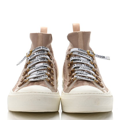 Christian Dior Technical Mesh Cannage Womens Walk'n Dior High Top Sneakers 37 Nude 2 of 4