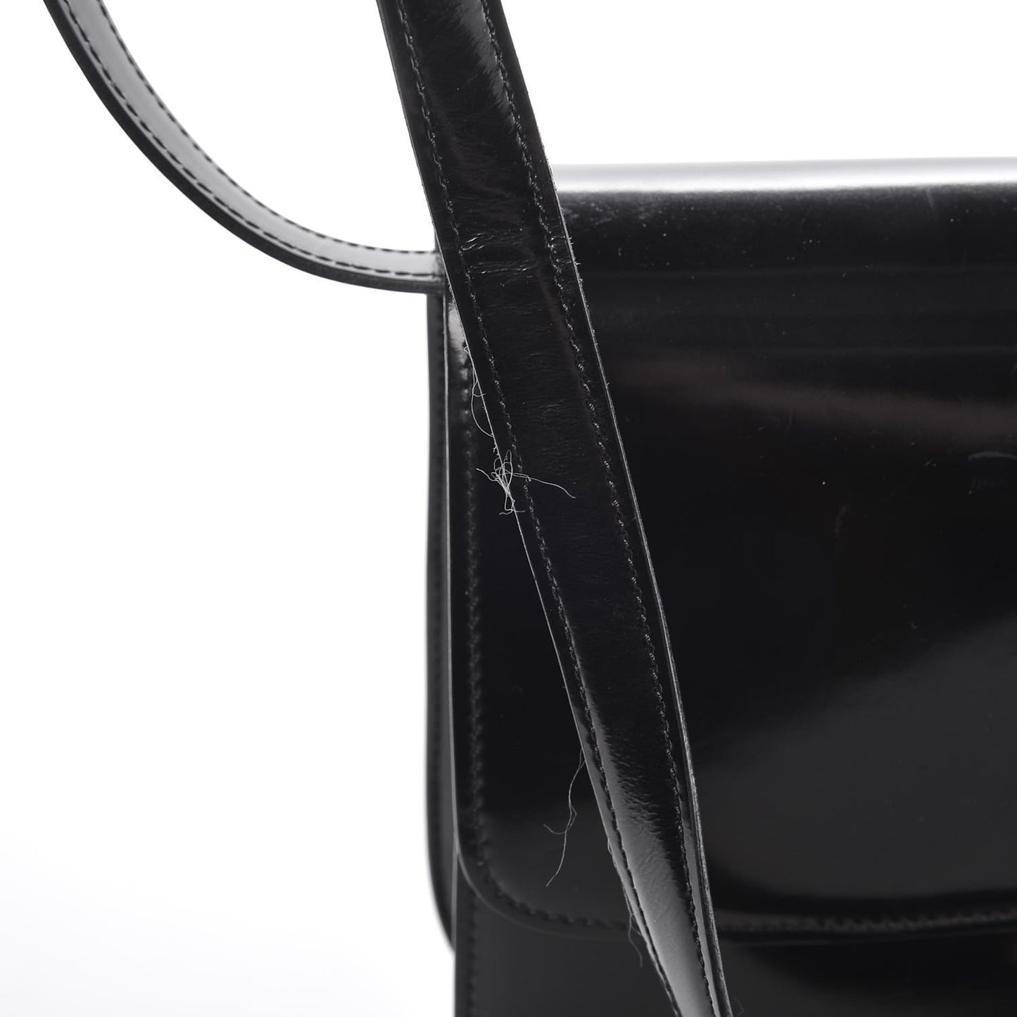 Spazzolato Calfskin Medium Classic Box Flap Bag Black
