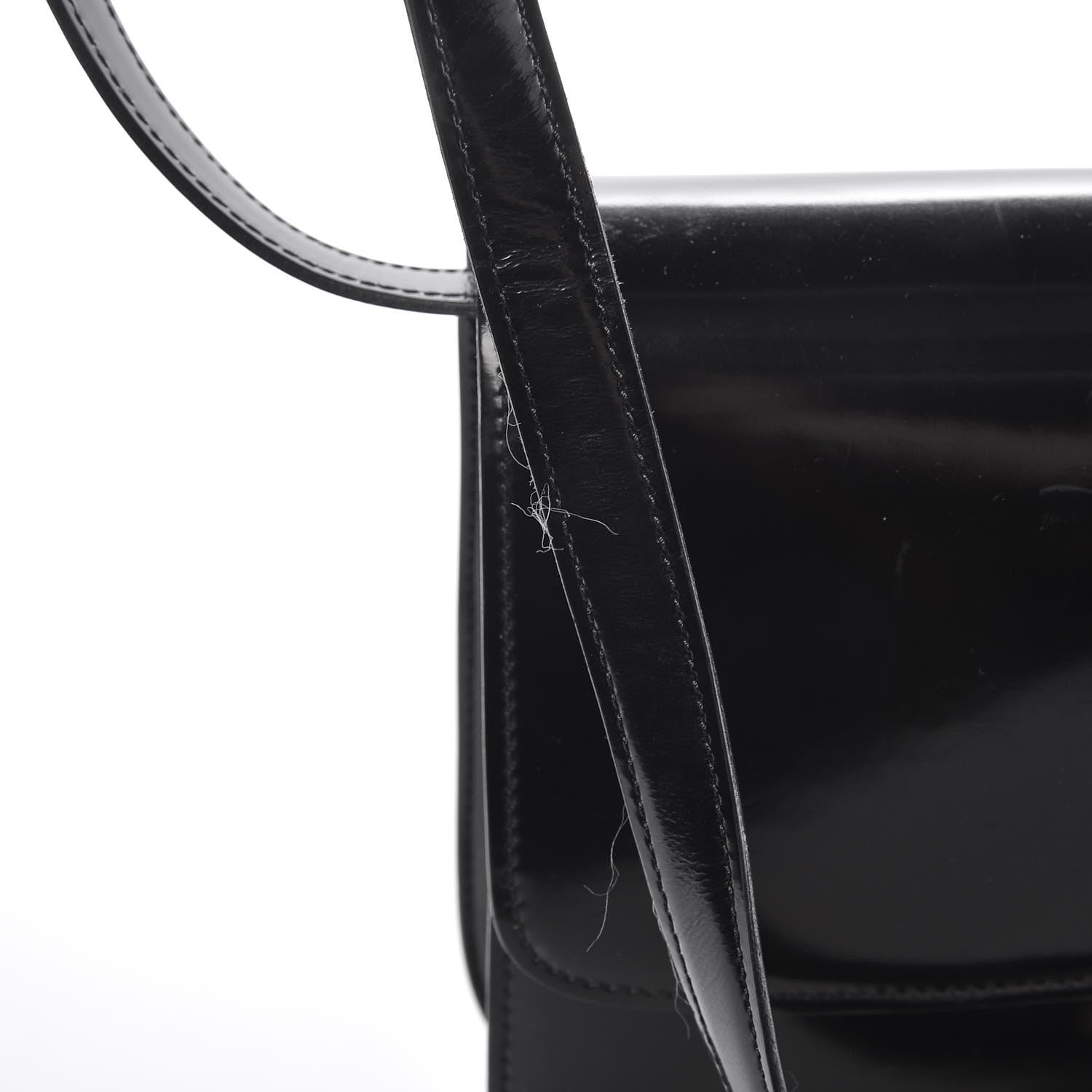 Celine Spazzolato Calfskin Medium Classic Box Flap Bag Black 9 of 11