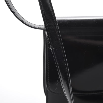 Celine Spazzolato Calfskin Medium Classic Box Flap Bag Black 9 of 11