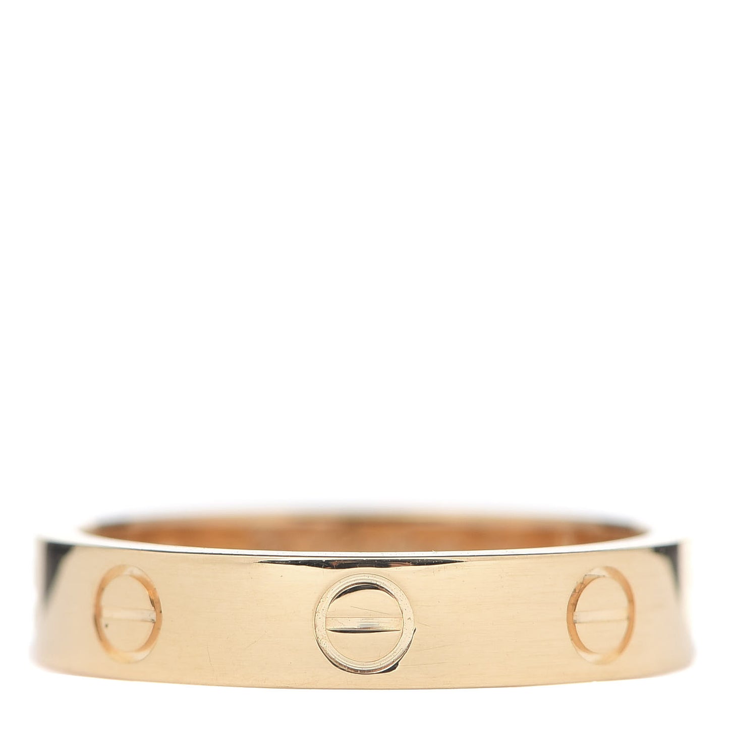 18K Yellow Gold Diamond 4mm LOVE Wedding Band Ring 54 6.75