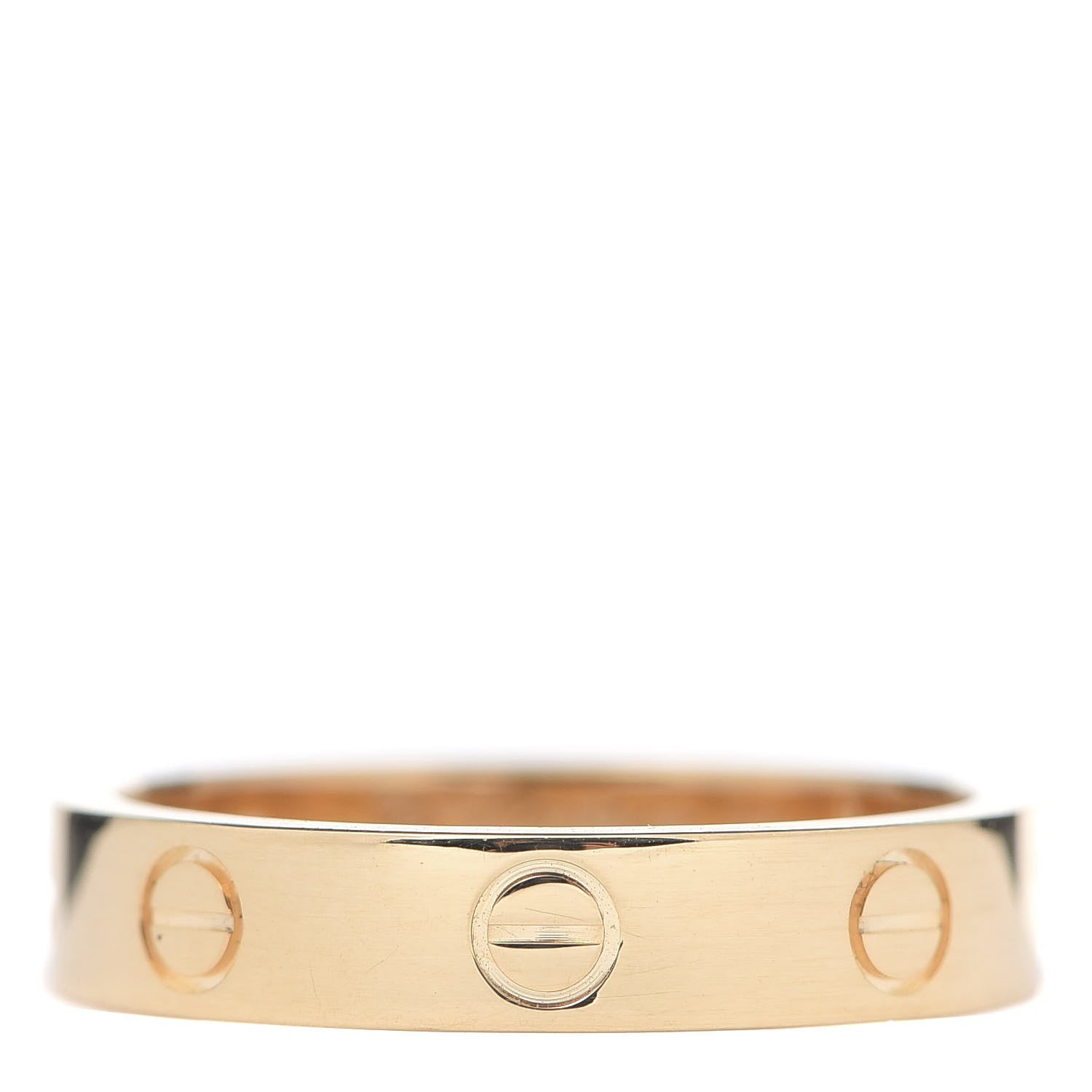 Cartier 18K Yellow Gold Diamond 4mm LOVE Wedding Band Ring 54 6.75 3 of 4