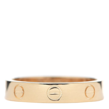 Cartier 18K Yellow Gold Diamond 4mm LOVE Wedding Band Ring 54 6.75 3 of 4