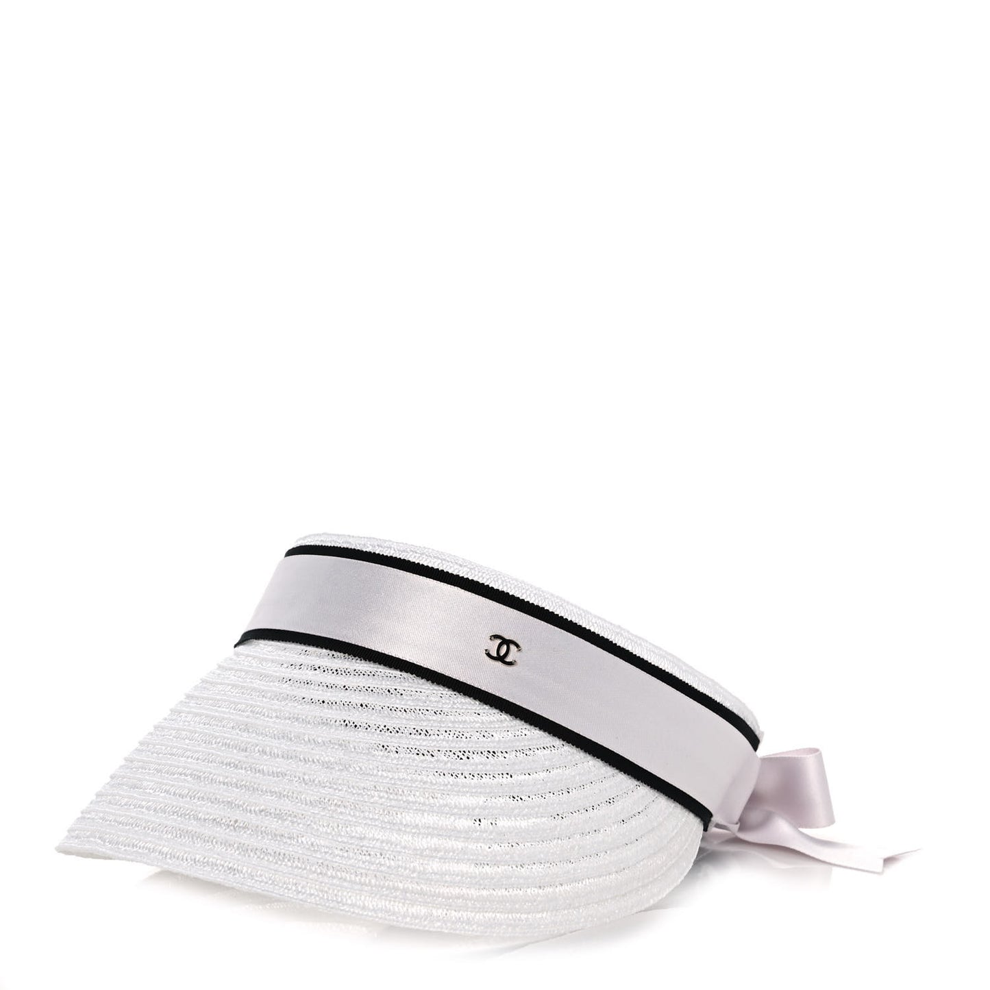 Abaca Cotton Ribbon Visor S Ecru White