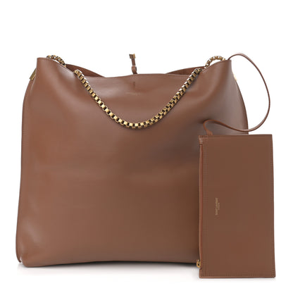 Saint Laurent Calfskin Medium Suzanne Hobo Brick 1 of 11