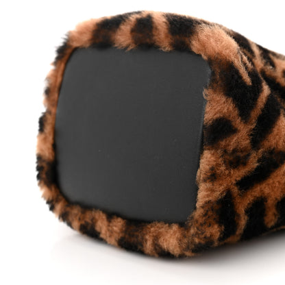 Fendi Shearling Vitello Dolce F is Fendi Macro FF 1974 Mini Mon Tresor Bucket Bag Tobacco Black 11 of 11