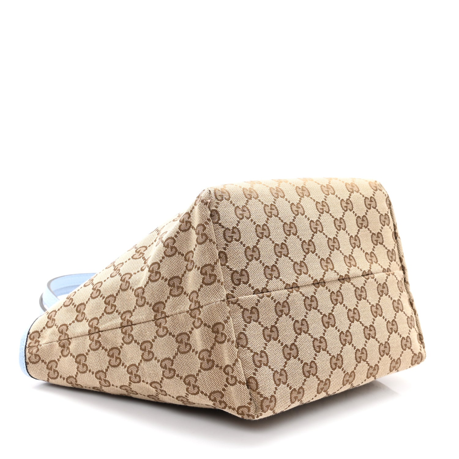 Gucci Grained Calfskin Monogram Small Totissima Reversible Tote Light Blue 4 of 17