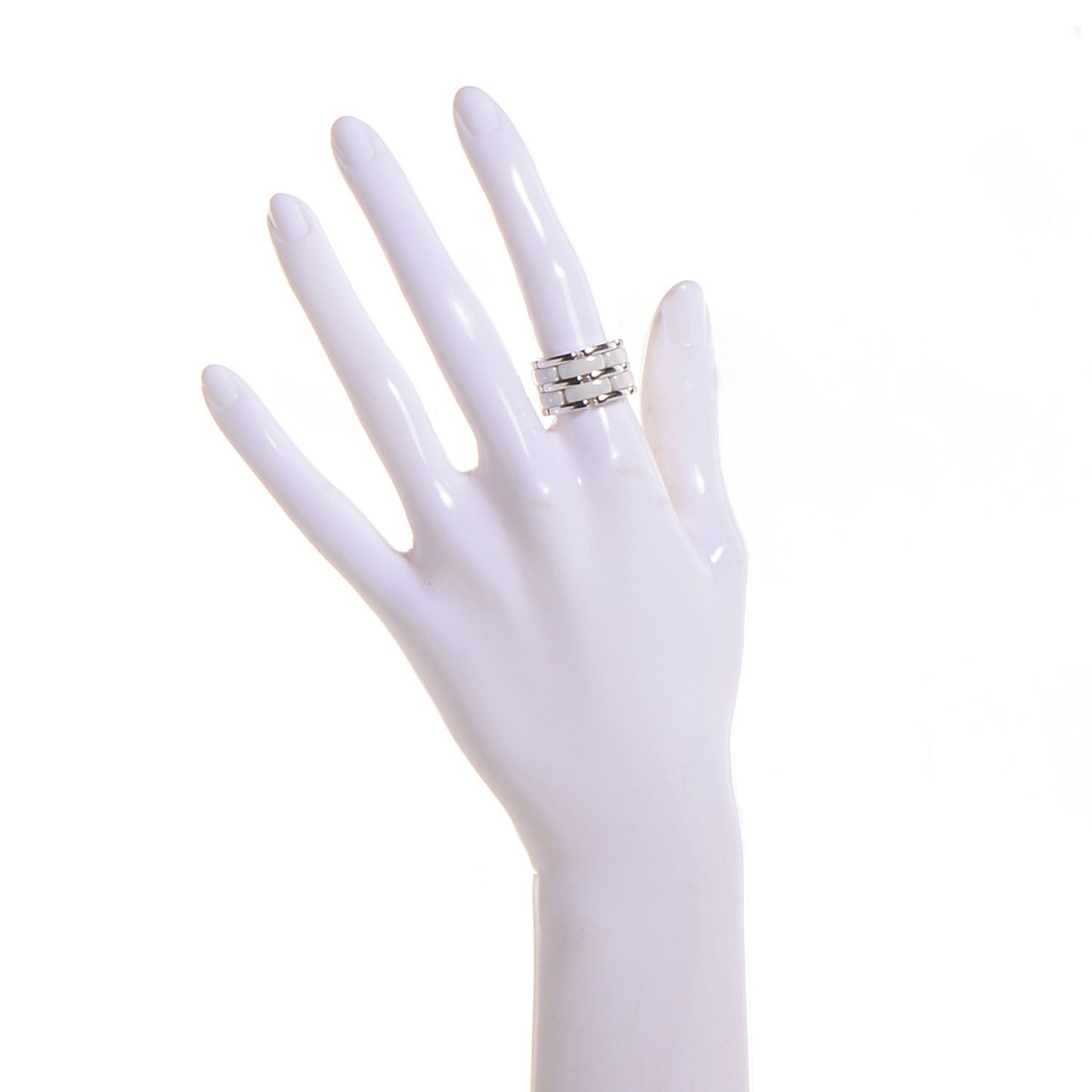 18K White Gold Ceramic Large Ultra Ring 5.5
