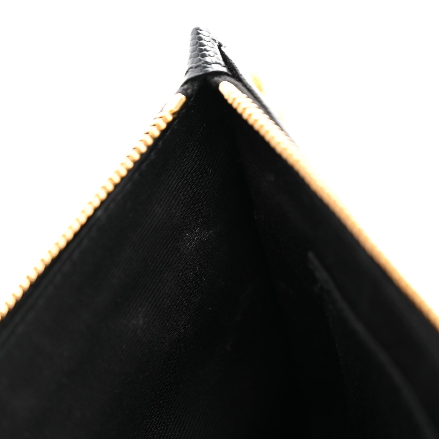 Grain De Poudre Chevron Monogram Large Bill Pouch Black