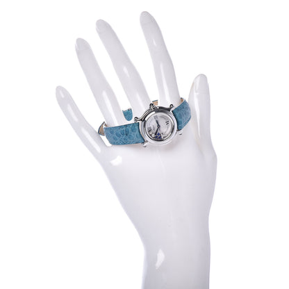 Chopard Stainless Steel Alligator 5 Diamond Blue Sapphire 26mm Happy Sport Quartz Watch 2 of 9