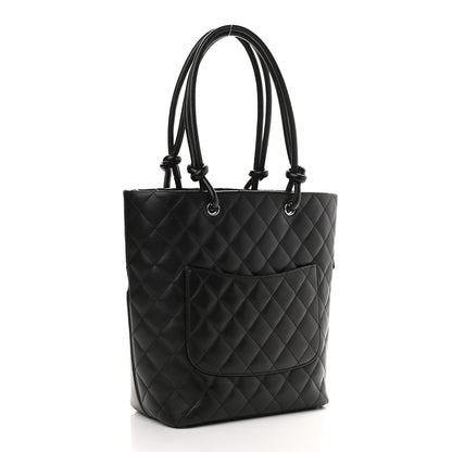 Chanel Calfskin Quilted Medium Cambon Tote Black 3 of 9