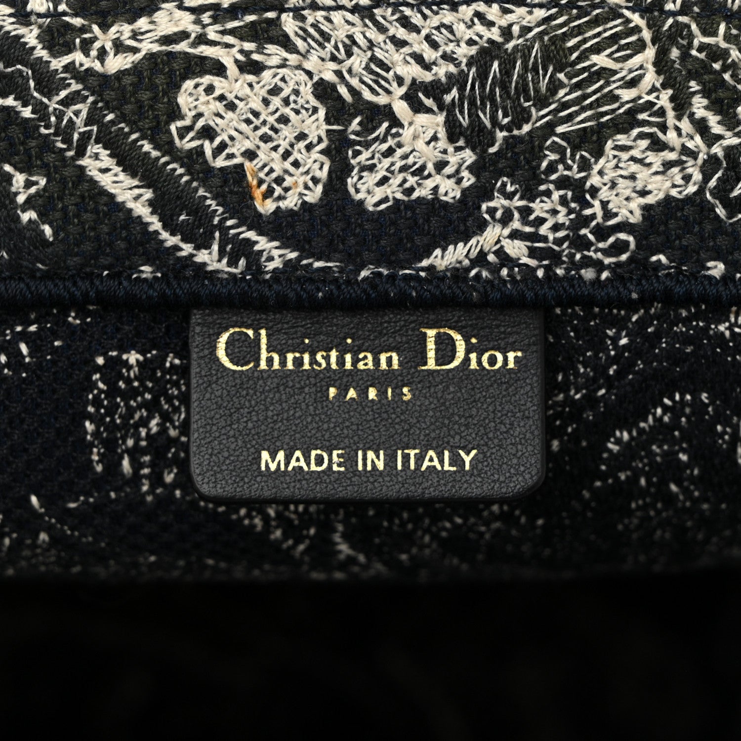 Christian Dior Canvas Embroidered Large Dioriviera Toile De Jouy Reverse Book Tote Blue 6 of 13