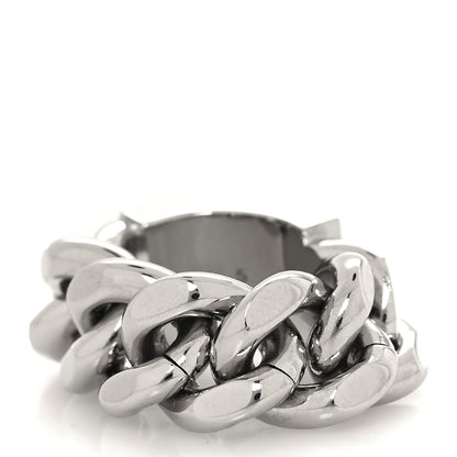 Saint Laurent Logo Engraved Chain Ring 49 5 Silver 3 of 4