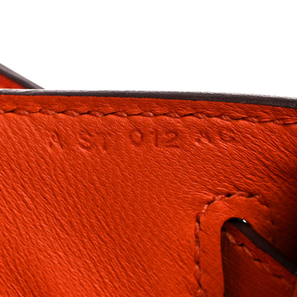 Hermes Ostrich Kelly Pochette Clutch Orange 7 of 11