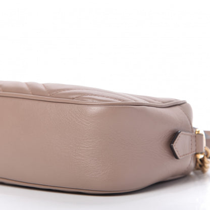 Gucci Calfskin Matelasse Small GG Marmont Chain Shoulder Bag Porcelain Rose 7 of 11