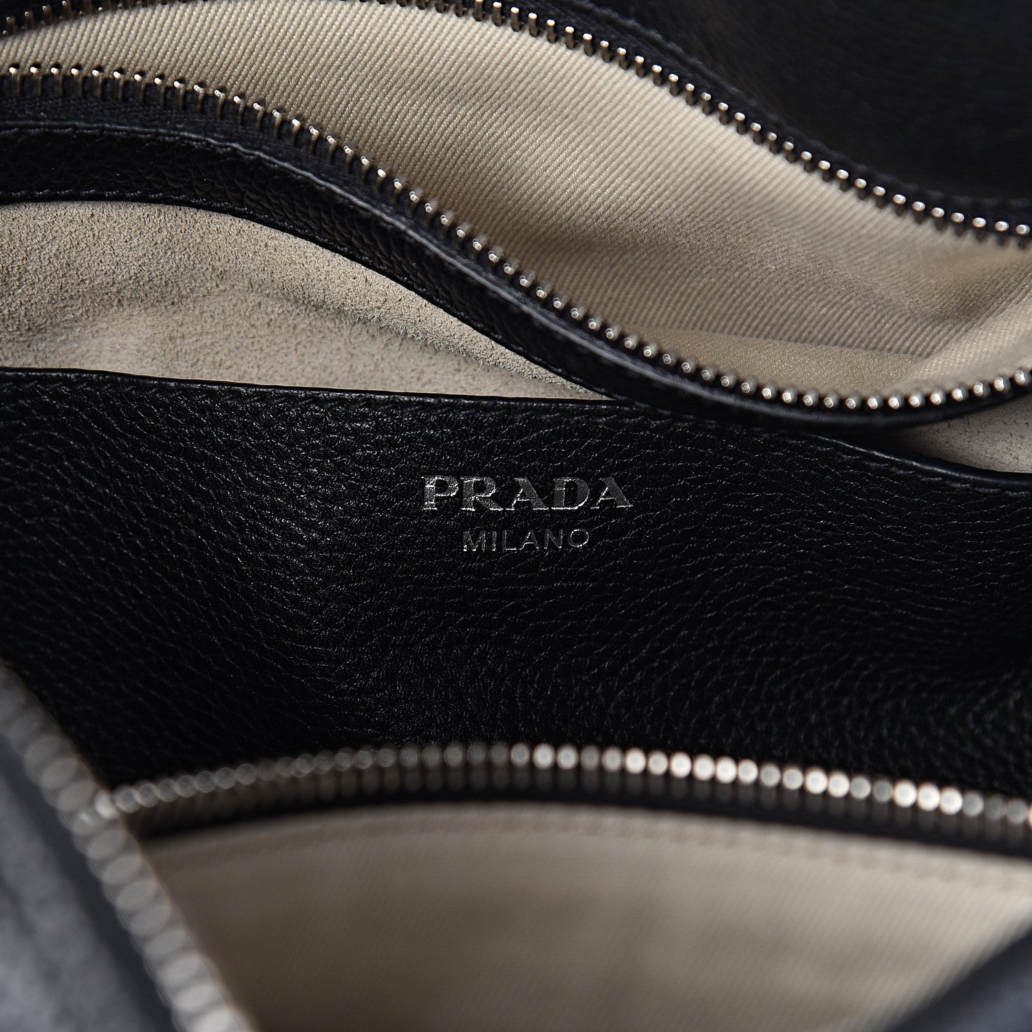 Prada Vitello Daino Shoulder Bag Black 6 of 10