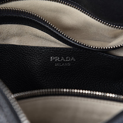 Prada Vitello Daino Shoulder Bag Black 6 of 10