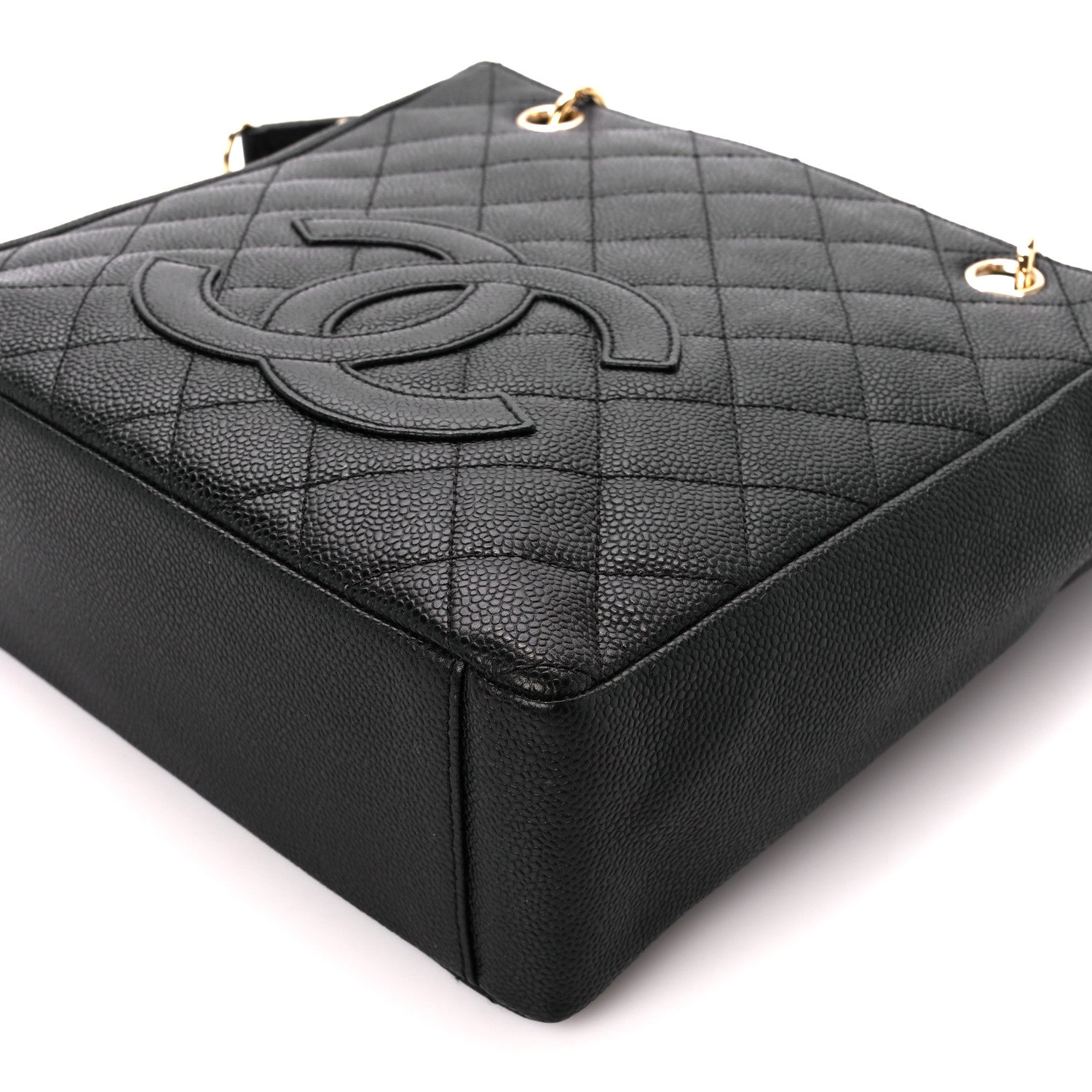 Chanel Caviar Quilted Petit Shopping Tote PST Black 10 of 12