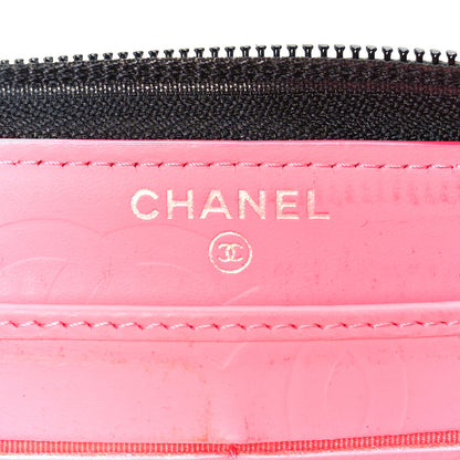 Chanel Calfskin Quilted Cambon Large Gusset Zip Around Wallet Black 12 of 18